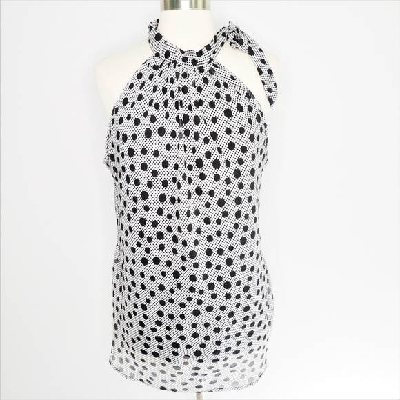 torrid Tops - Torrid B/W Polka Dot Halter Blouse